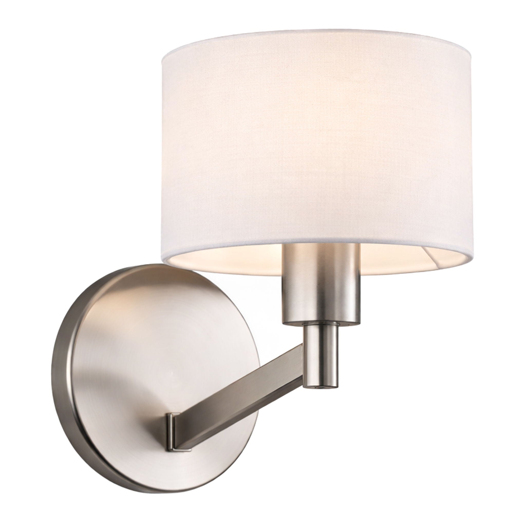 Nebula Wall Lamp | Brushed Nickel Contemporary Wall Lamp with Rotary Switch