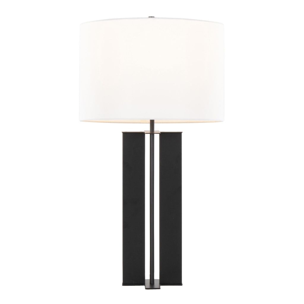 Cosmo Art Deco Table Lamp | Vertical Metal Contemporary Table Lamp