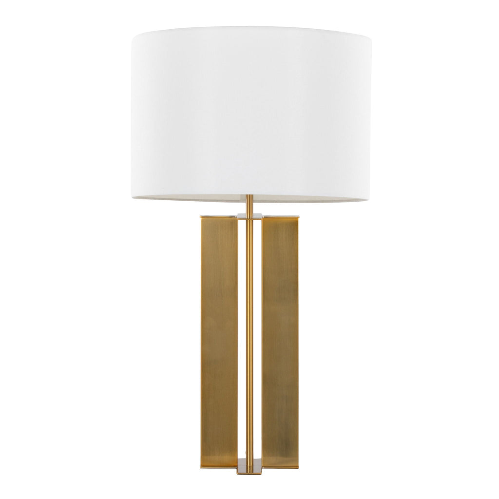 Cosmo Art Deco Table Lamp | Vertical Metal Contemporary Table Lamp