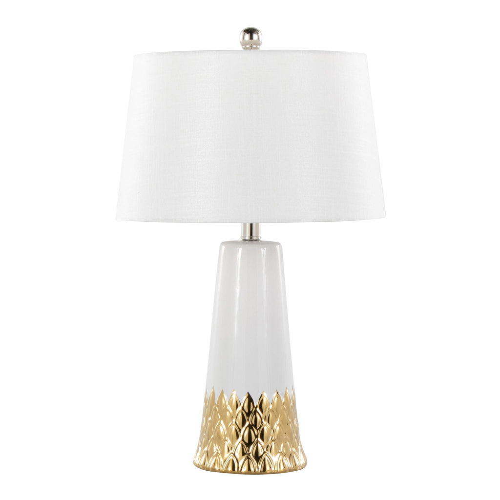 Penelope Ceramic Table Lamp | Sleek Ceramic & Metal Accent Table Lamp