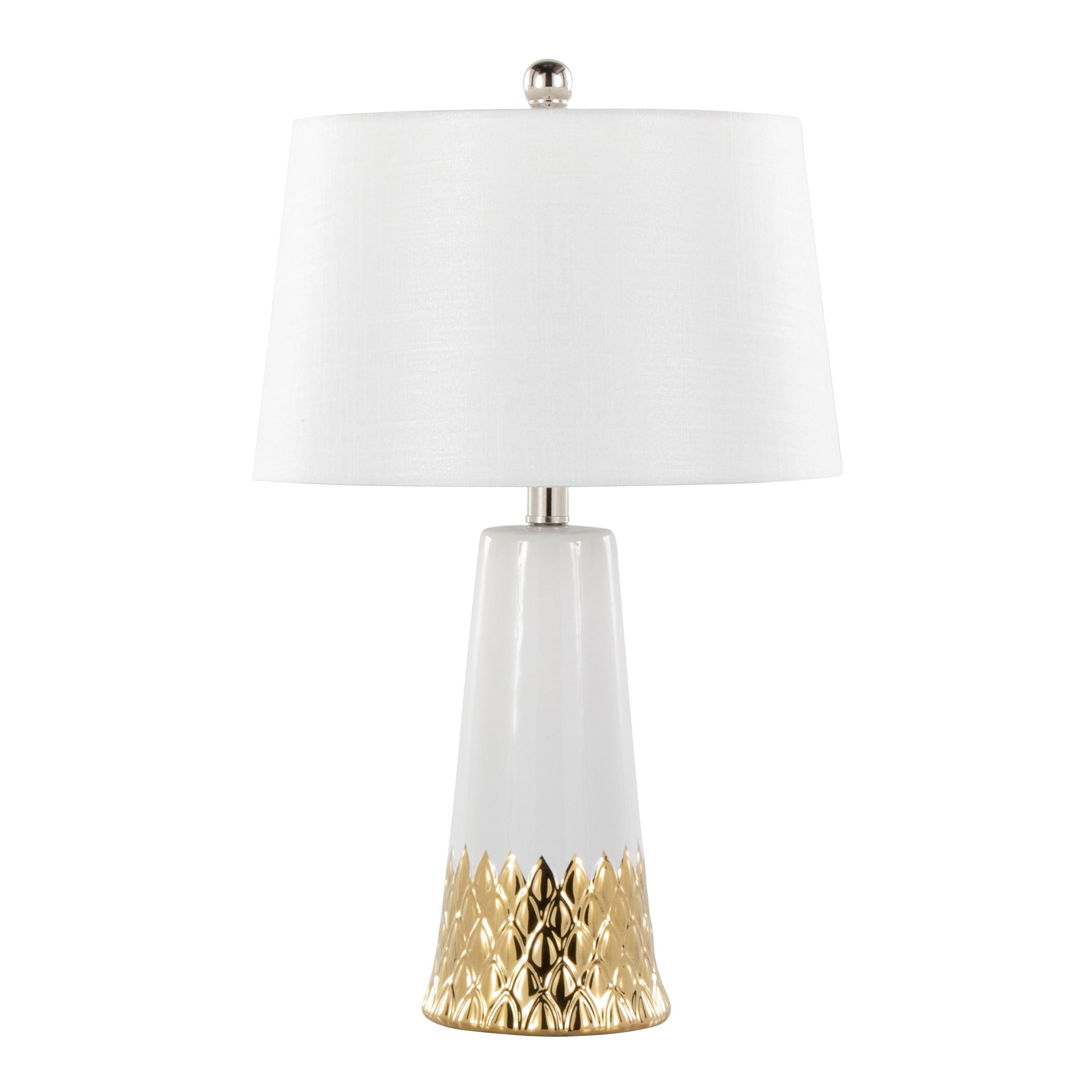 Penelope Ceramic Table Lamp | Sleek Ceramic & Metal Accent Table Lamp