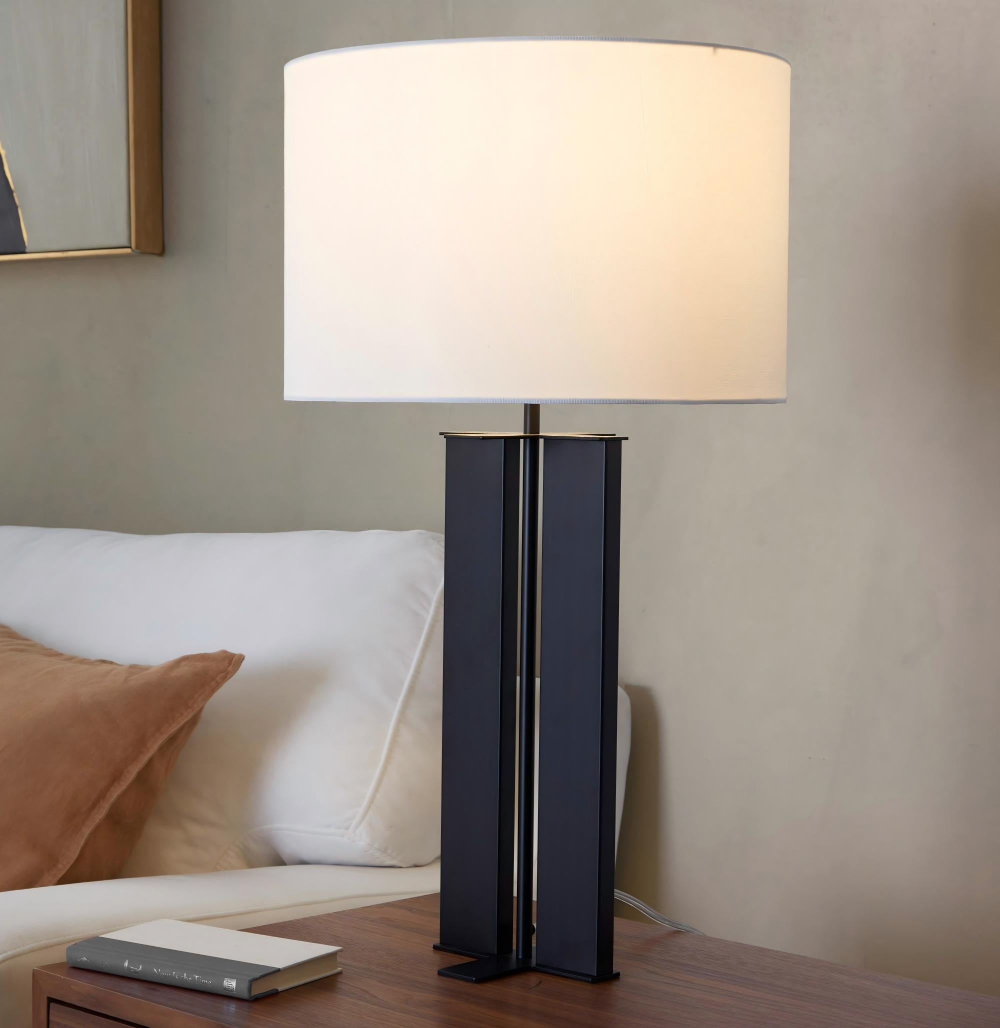 28" Contemporary Metal Table Lamp