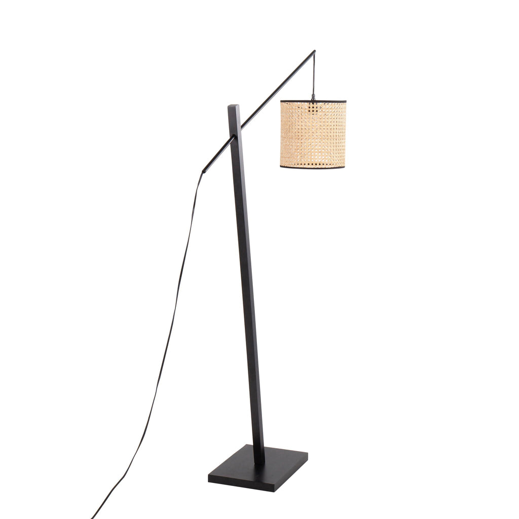 Arturo Wood Base Floor Lamp | Contemporary Wood & Metal Floor Lamp