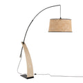 Robyn Mid-Century Floor Lamp | Arched Metal & Wood Accent Floor Lamp