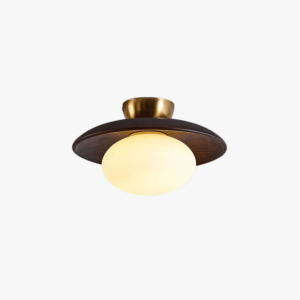 Derava Stained Glass Ceiling Lamp | Vintage Hallway Flush Mount Light