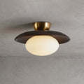 Derava Stained Glass Ceiling Lamp | Vintage Hallway Flush Mount Light