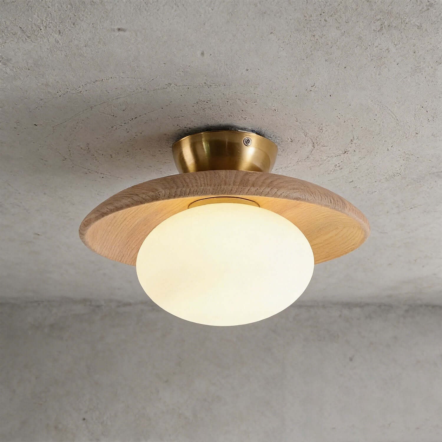 Derava Stained Glass Ceiling Lamp | Vintage Hallway Flush Mount Light