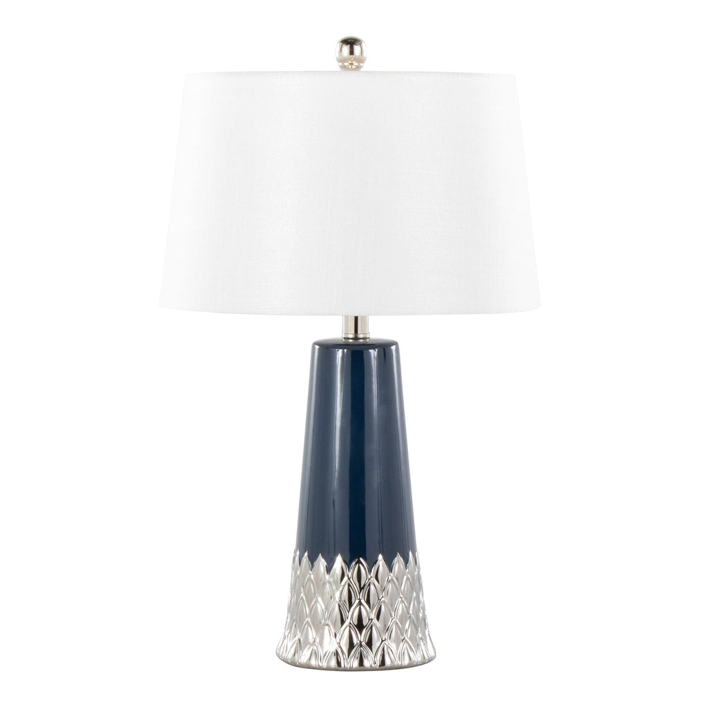 Penelope Ceramic Table Lamp | Sleek Ceramic & Metal Accent Table Lamp