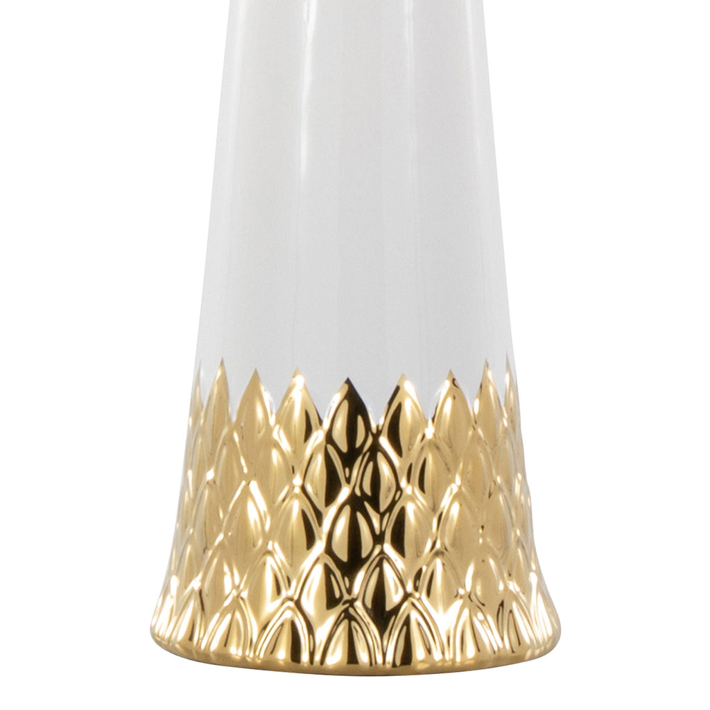 Penelope Ceramic Table Lamp | Sleek Ceramic & Metal Accent Table Lamp