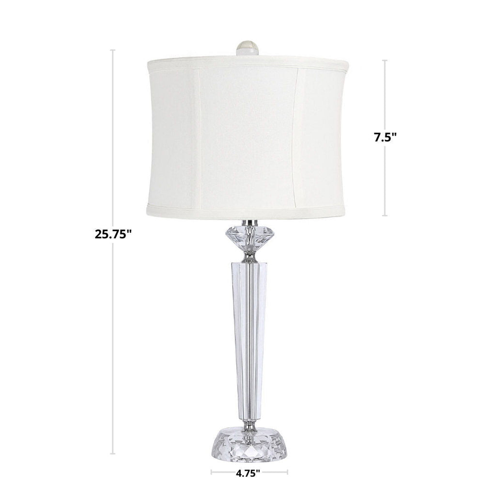 Diamond Torch Crystal Table Lamp Set | Faceted Crystal Torch Table Lamp Set of 2