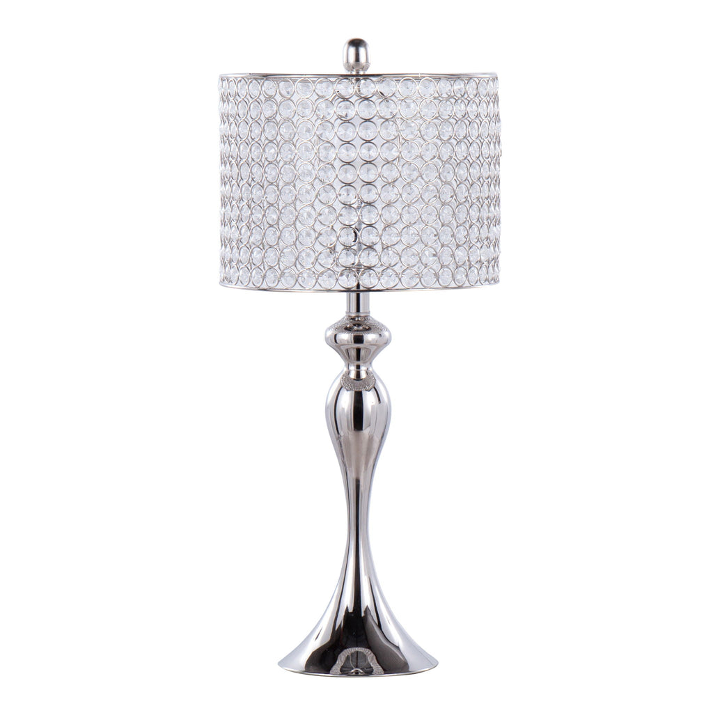 Ashland Crystal Bead Table Lamp Set | Crystal Bead Hourglass Table Lamp Set of 2
