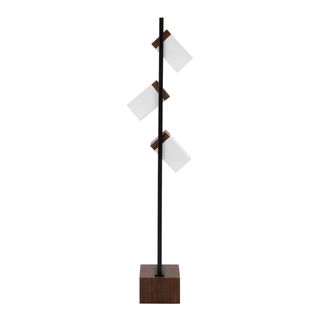 Bento Floor Lamp | Walnut & Black Contemporary Floor Lamp