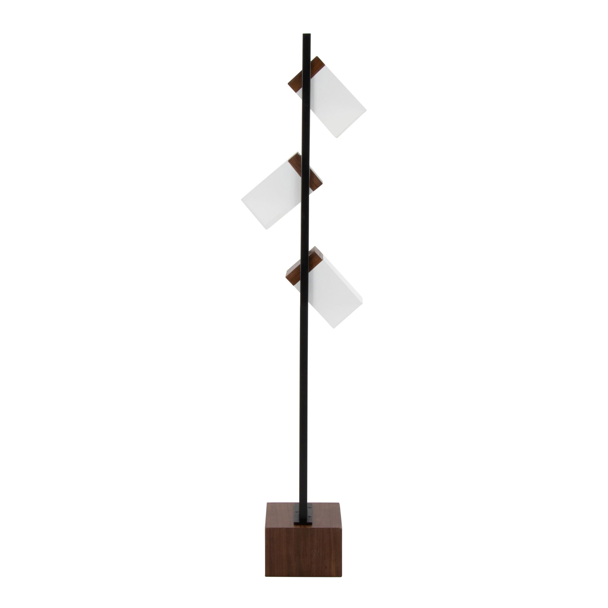 Bento Floor Lamp | Walnut & Black Contemporary Floor Lamp