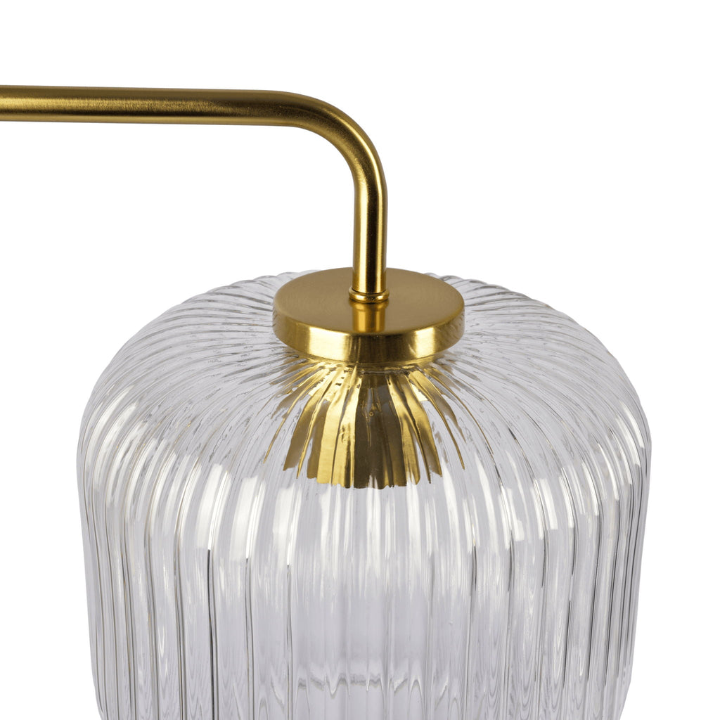Haven Clear Glass Table Lamp | Glass & Gold Metal Contemporary Table Lamp