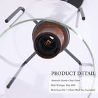 Modern Industrial Pendant Light with Clear Glass Shade