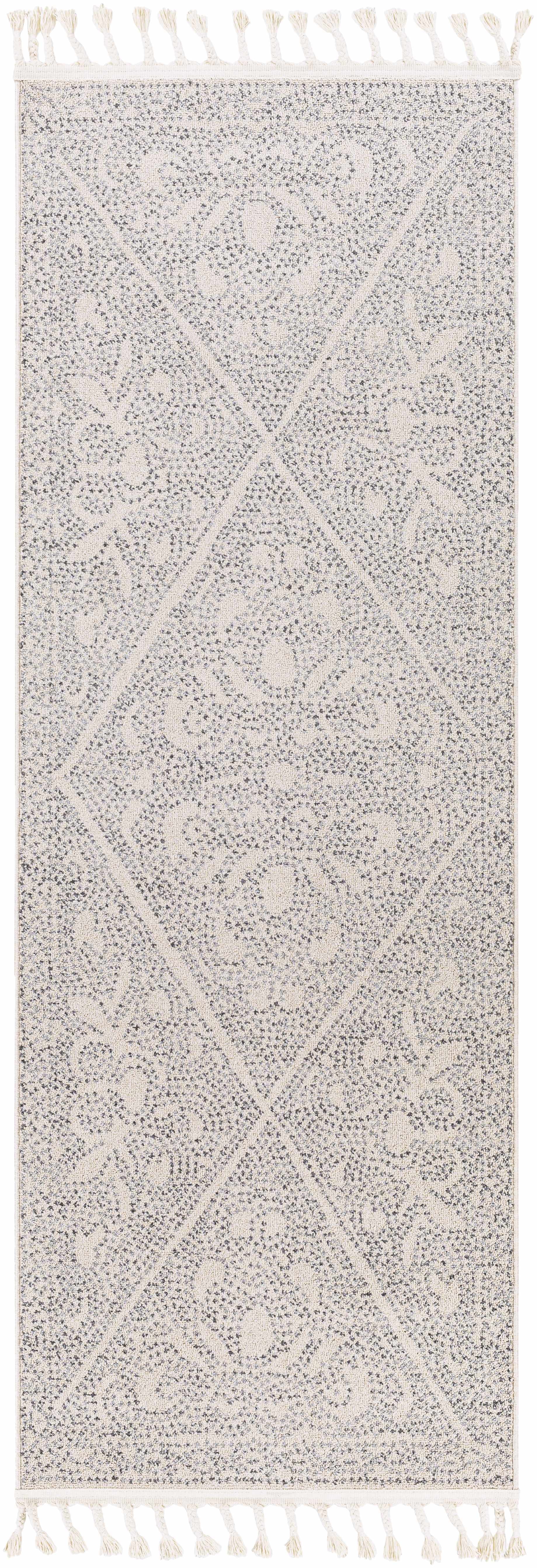 Birdwood Fringe Area Rug | Dot & Floral Pattern Design