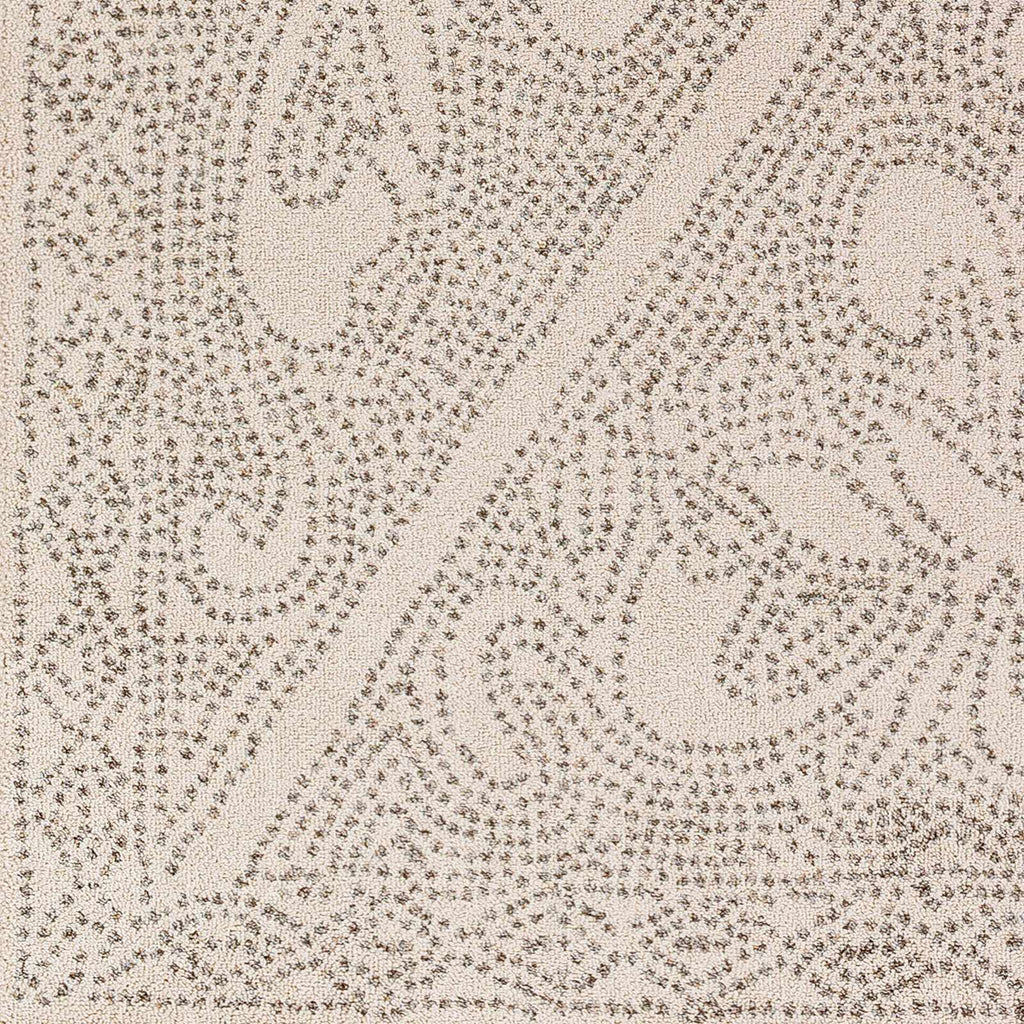 Birdwood Cream & Brown Area Rug | Dot & Floral Pattern Design – Hauteloom