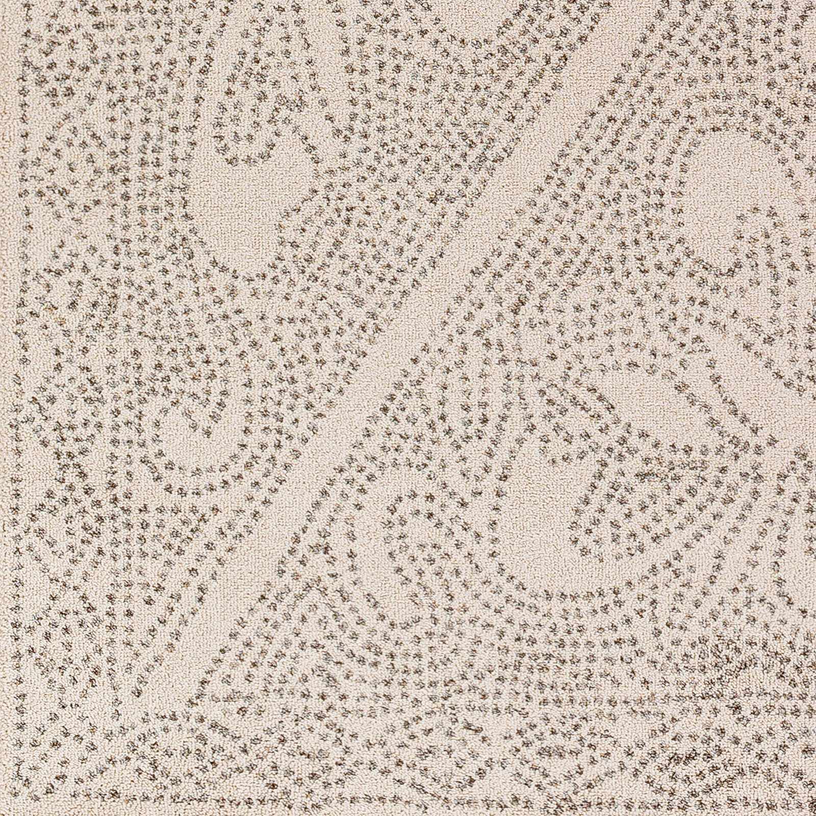 Birdwood Cream & Brown Area Rug | Dot & Floral Pattern Design – Hauteloom