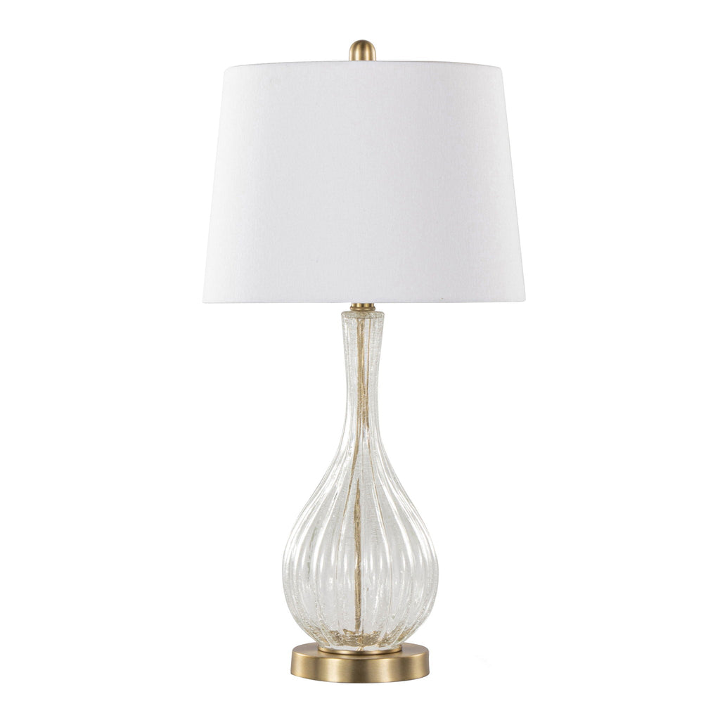 Jenny Crackle Glass Table Lamp Set | Contemporary Glass Table Lamp Set of 2