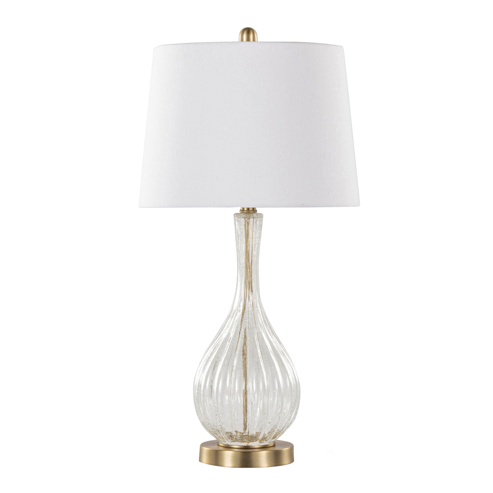 Jenny Crackle Glass Table Lamp Set | Contemporary Glass Table Lamp Set of 2