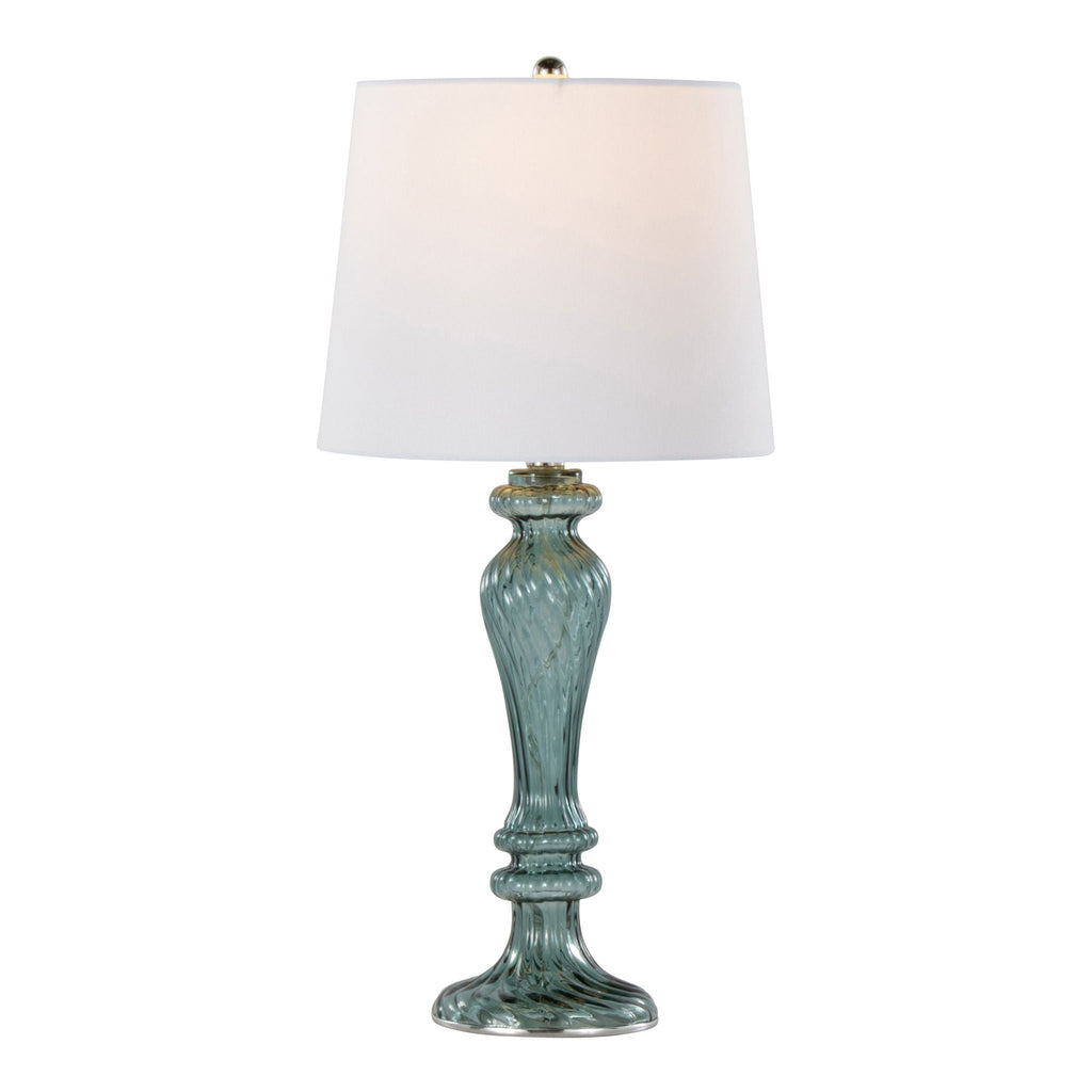 Windsor Fluted Glass Table Lamp Set | Fluted Glass Column Table Lamp Set of 2