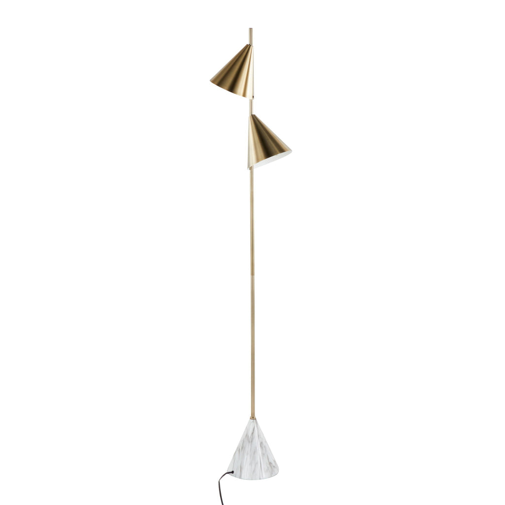Cone Floor Lamp | Geometric Flared Base Contemporary Floor Lamp