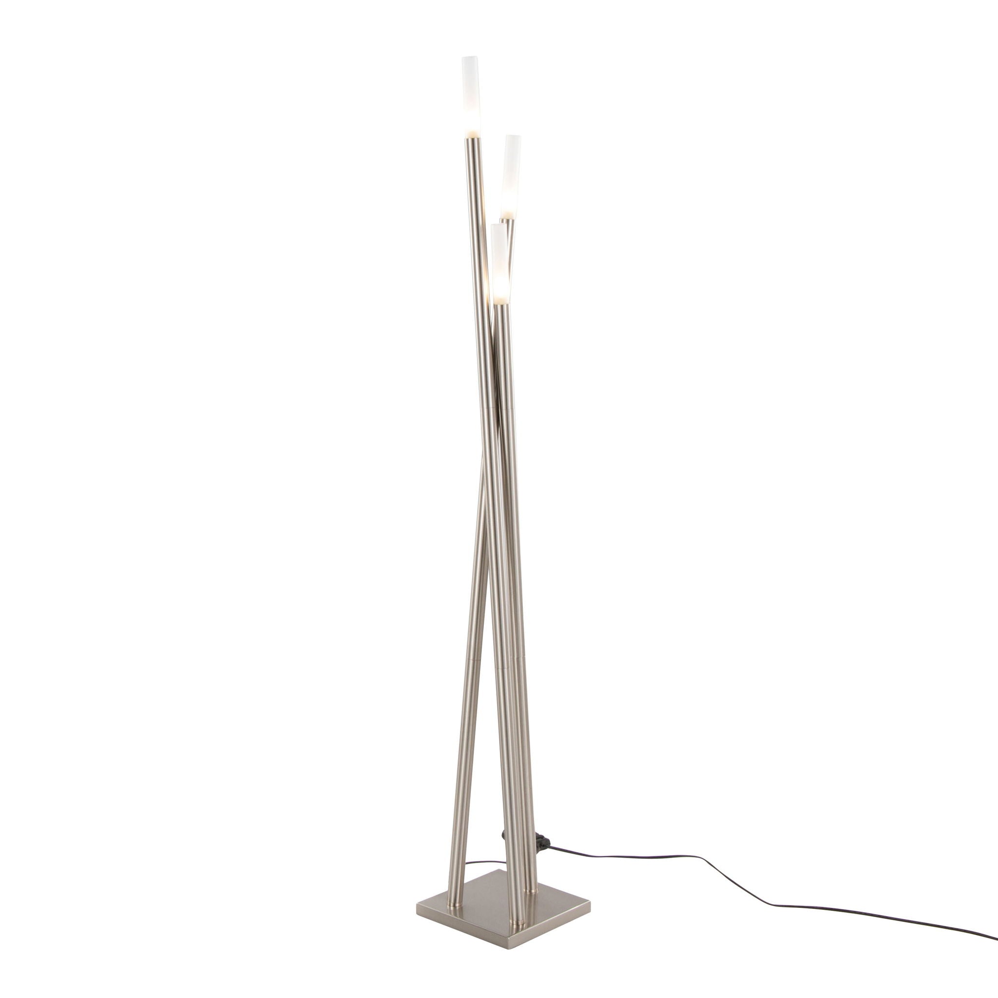 Icicle Contemporary Floor Lamp | Frosted Cylinder Sconce Contemporary Floor Lamp