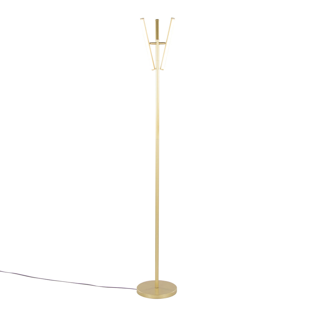Icicle Swivel Floor Lamp | Adjustable Swivel Head Contemporary Floor Lamp