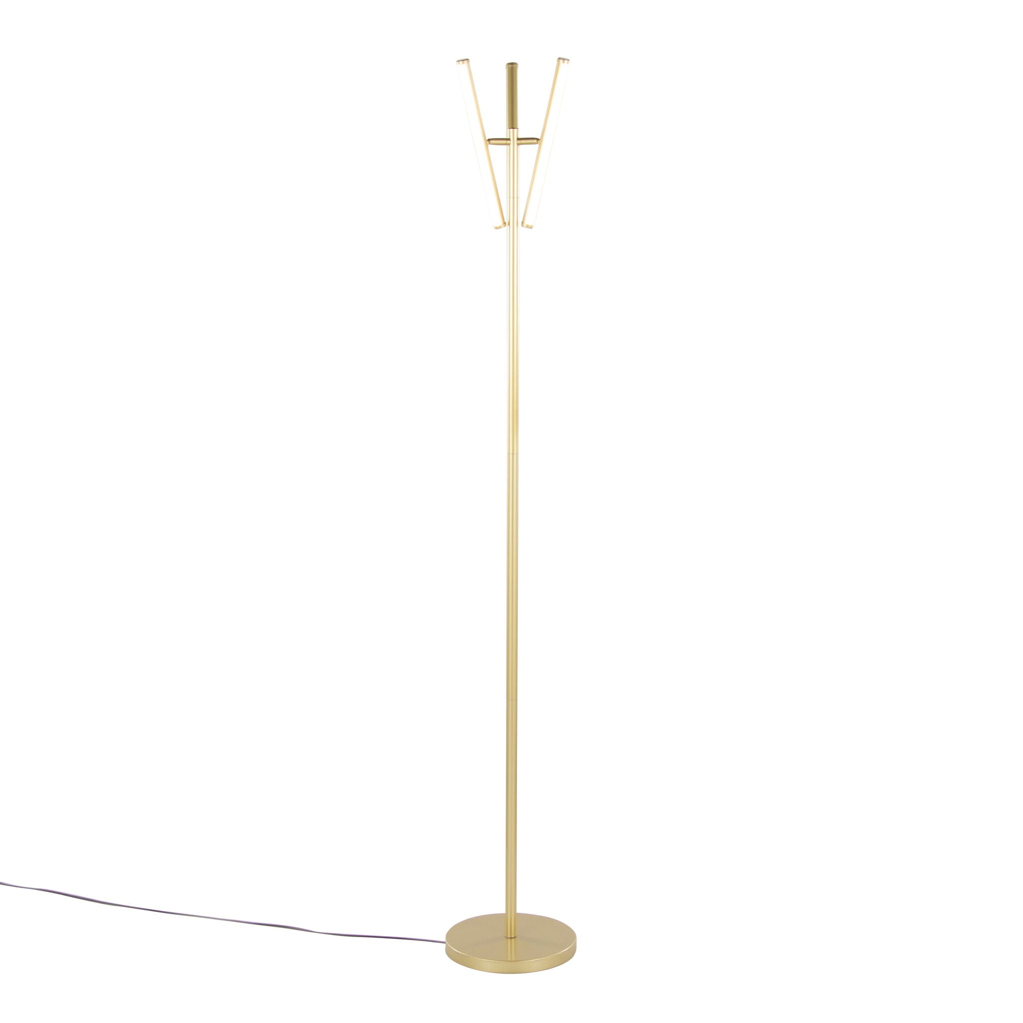 Icicle Swivel Floor Lamp | Adjustable Swivel Head Contemporary Floor Lamp