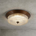 Faleni Glass Ceiling Light | Round Flush Mount Tri-Color 3-Size Design