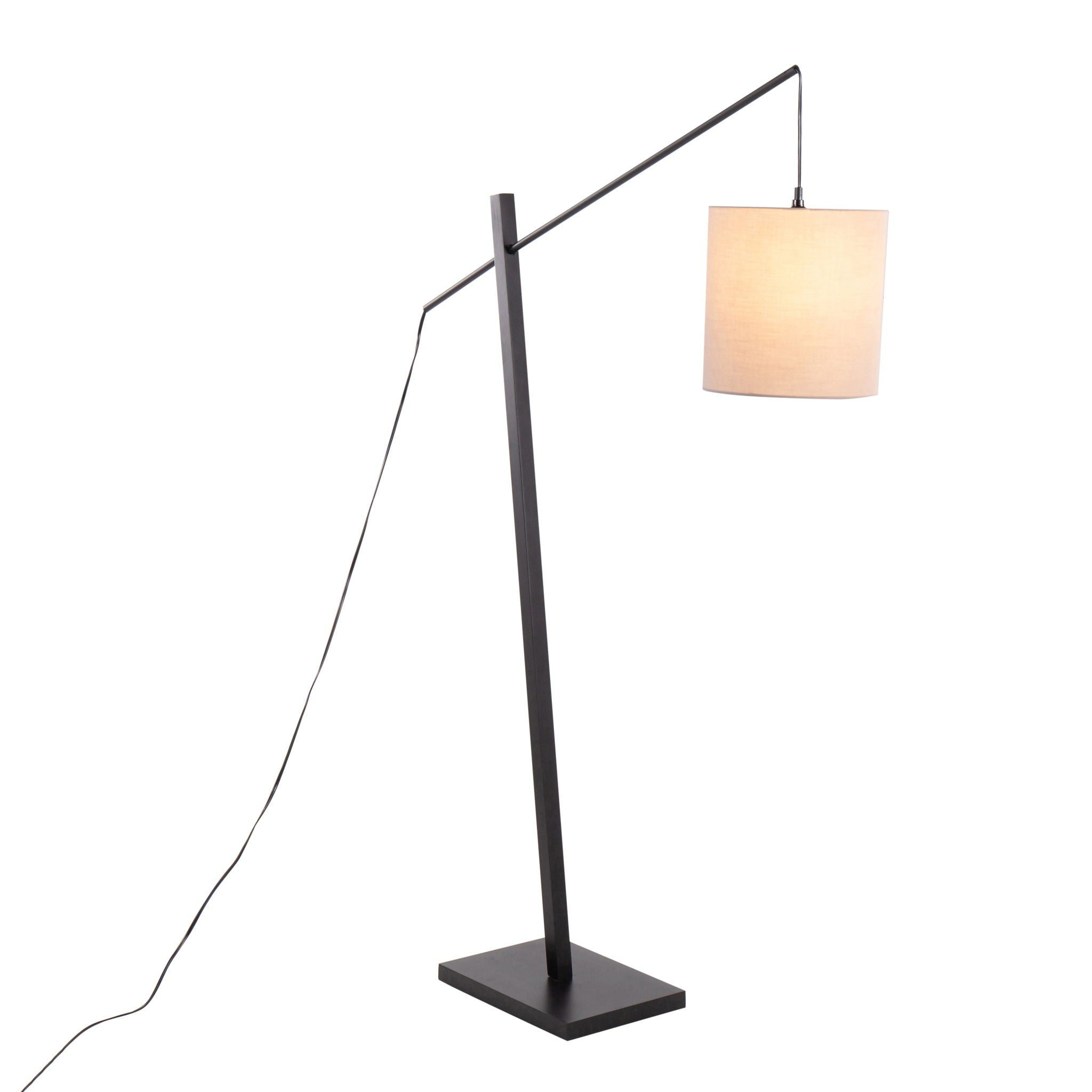 Arturo Wood Base Floor Lamp | Contemporary Wood & Metal Floor Lamp