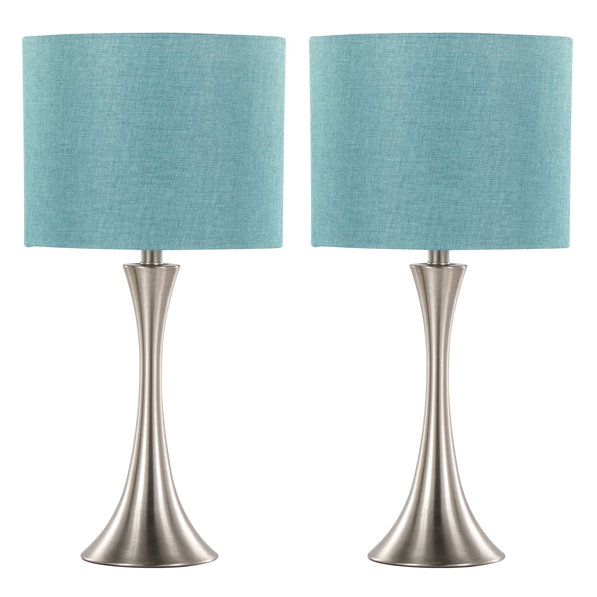 Lenuxe Semi Gloss Table Lamp Set | Hourglass Table Lamp Set of 2