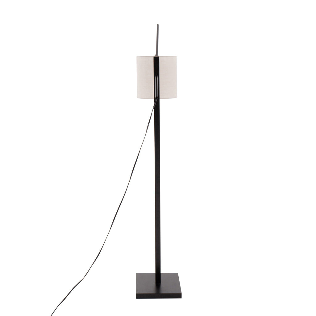 Arturo Wood Base Floor Lamp | Contemporary Wood & Metal Floor Lamp