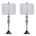 Ashland Crystal Bead Table Lamp Set | Crystal Bead Hourglass Table Lamp Set of 2
