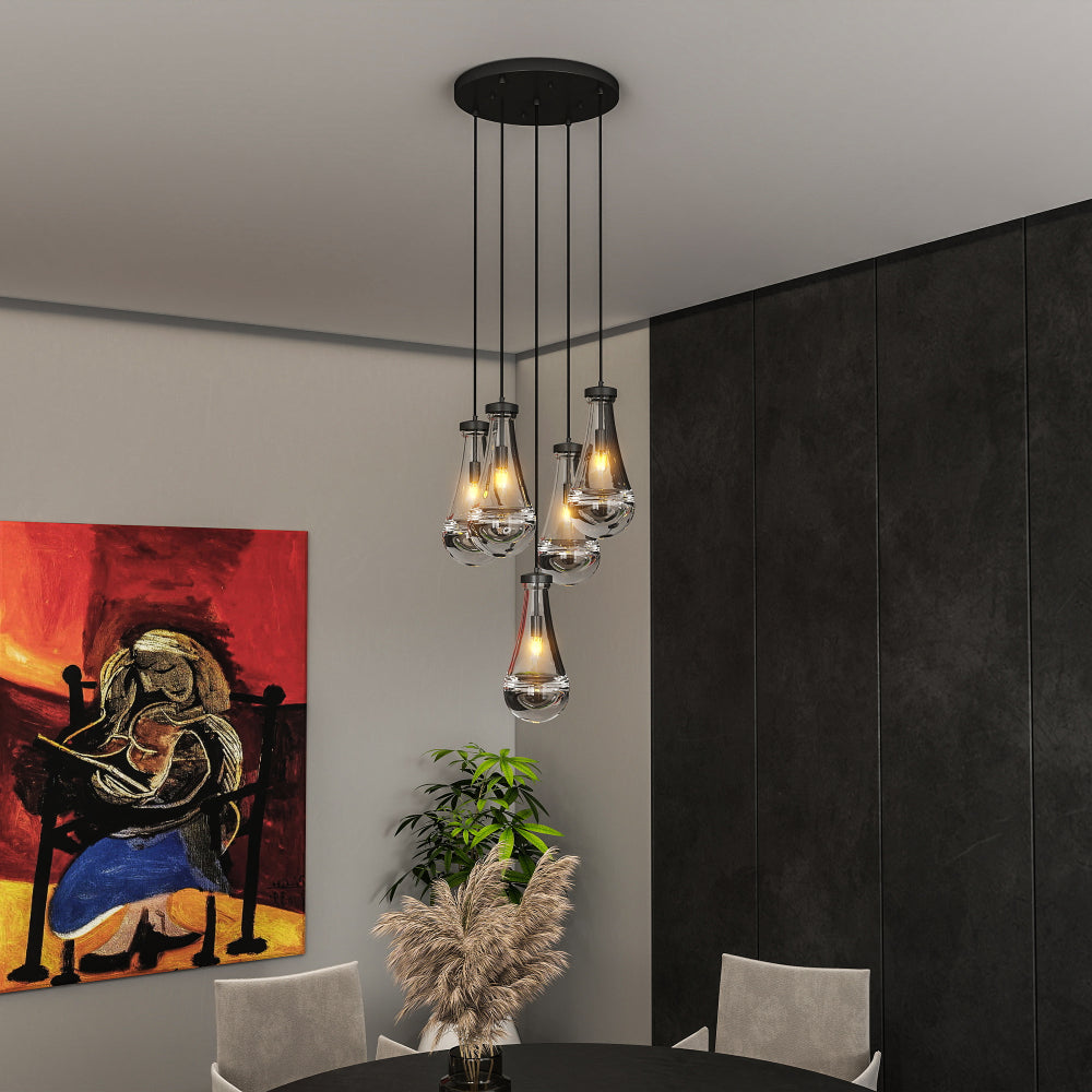 Raindrop Cluster Pendant Chandelier