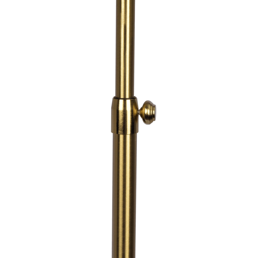 Verve Adjustable Floor Lamp | Brassed Gold Round Base Contemporary Floor Lamp