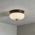 Firavo Milk Glass Ceiling Lamp | Wabi-Sabi Flush Mount Bedroom Light