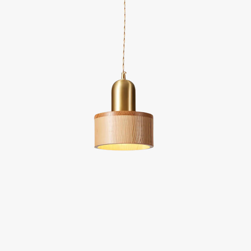 Fivaro Wood Pendant Lamp | Japandi Small Hanging Light