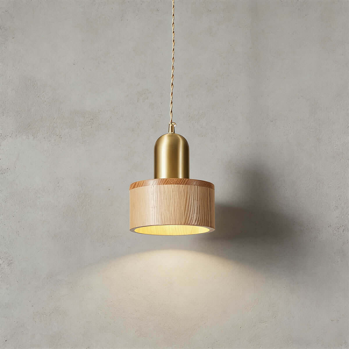 Fivaro Wood Pendant Lamp | Japandi Small Hanging Light