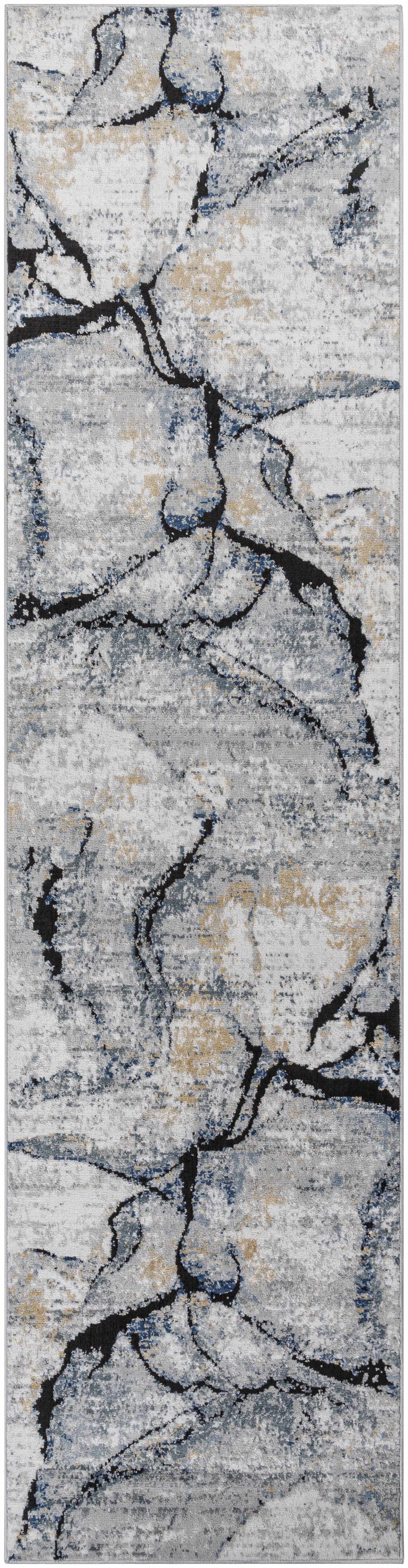 Fremantle Gray Marble Area Rug | Abstract Modern Rug – Boutique Rugs