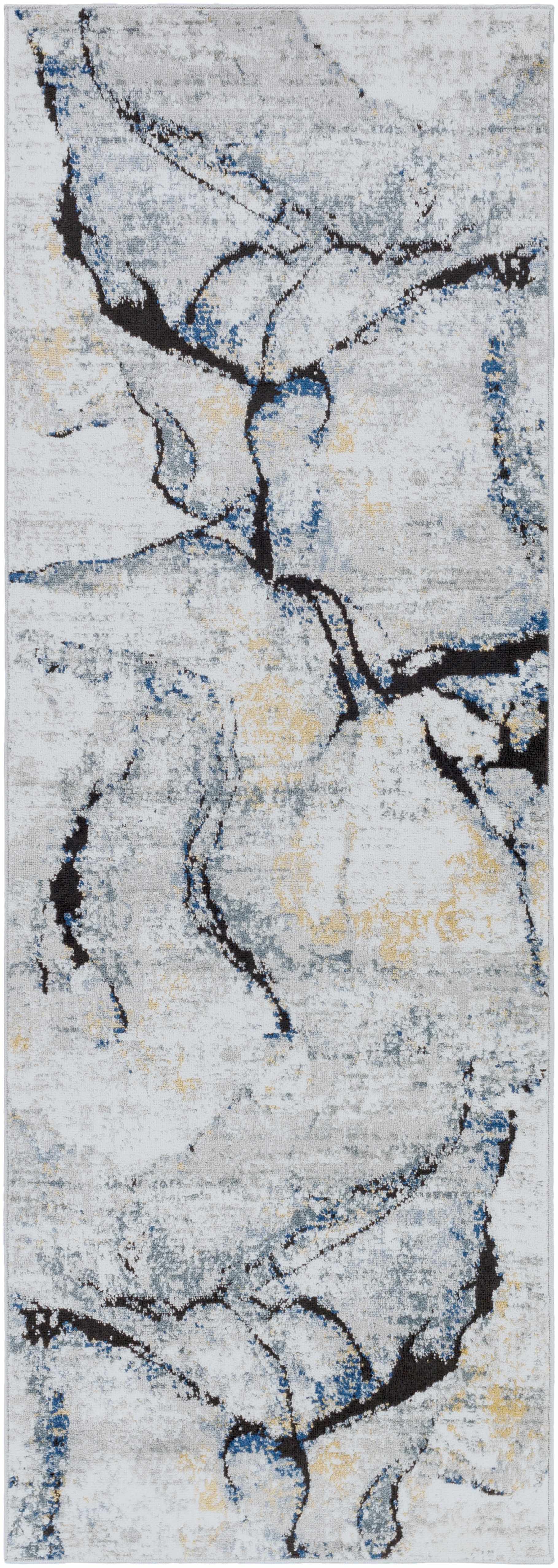 Fremantle Gray Marble Area Rug | Abstract Modern Rug – Boutique Rugs