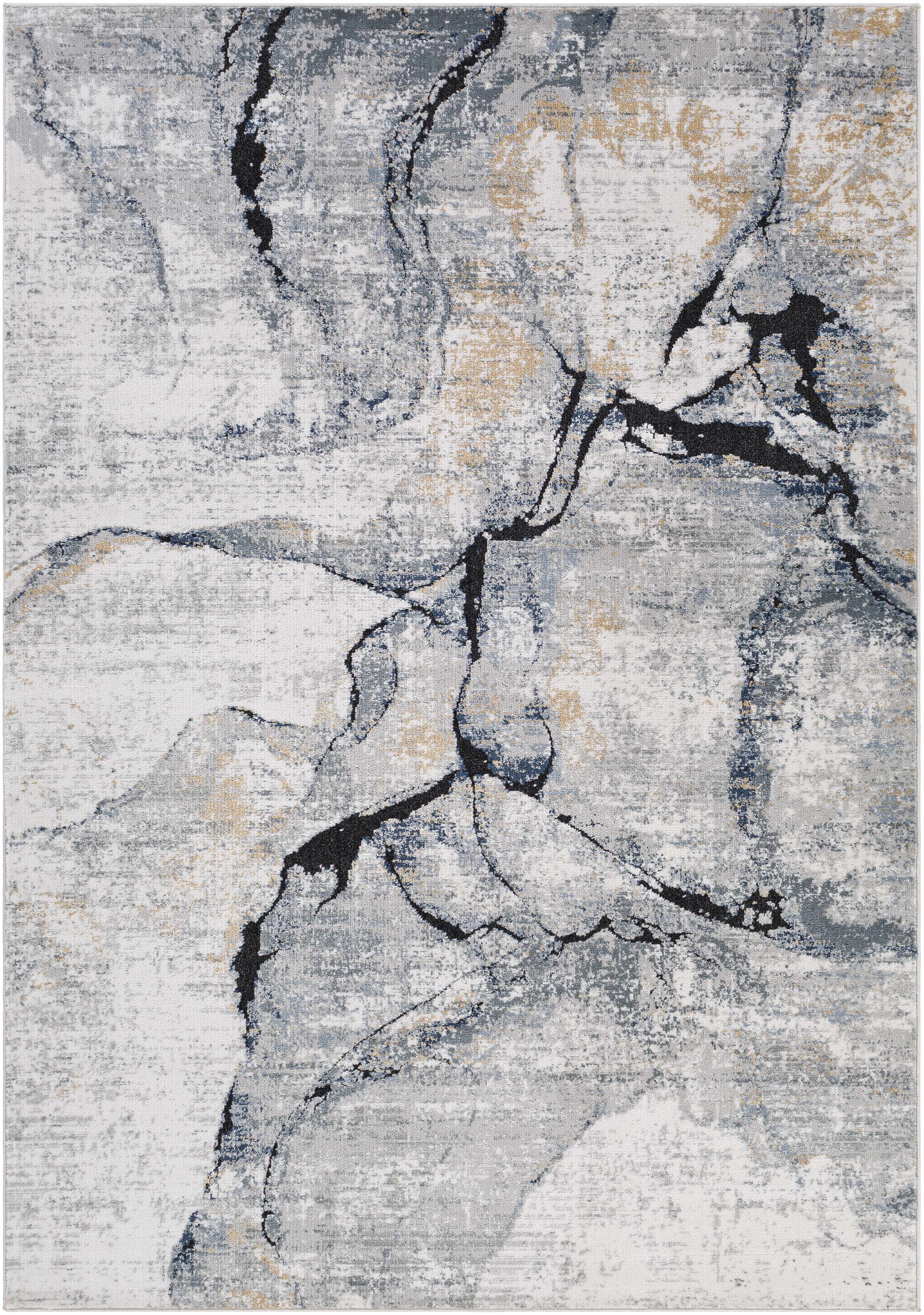 Fremantle Gray Marble Area Rug | Abstract Modern Rug – Boutique Rugs