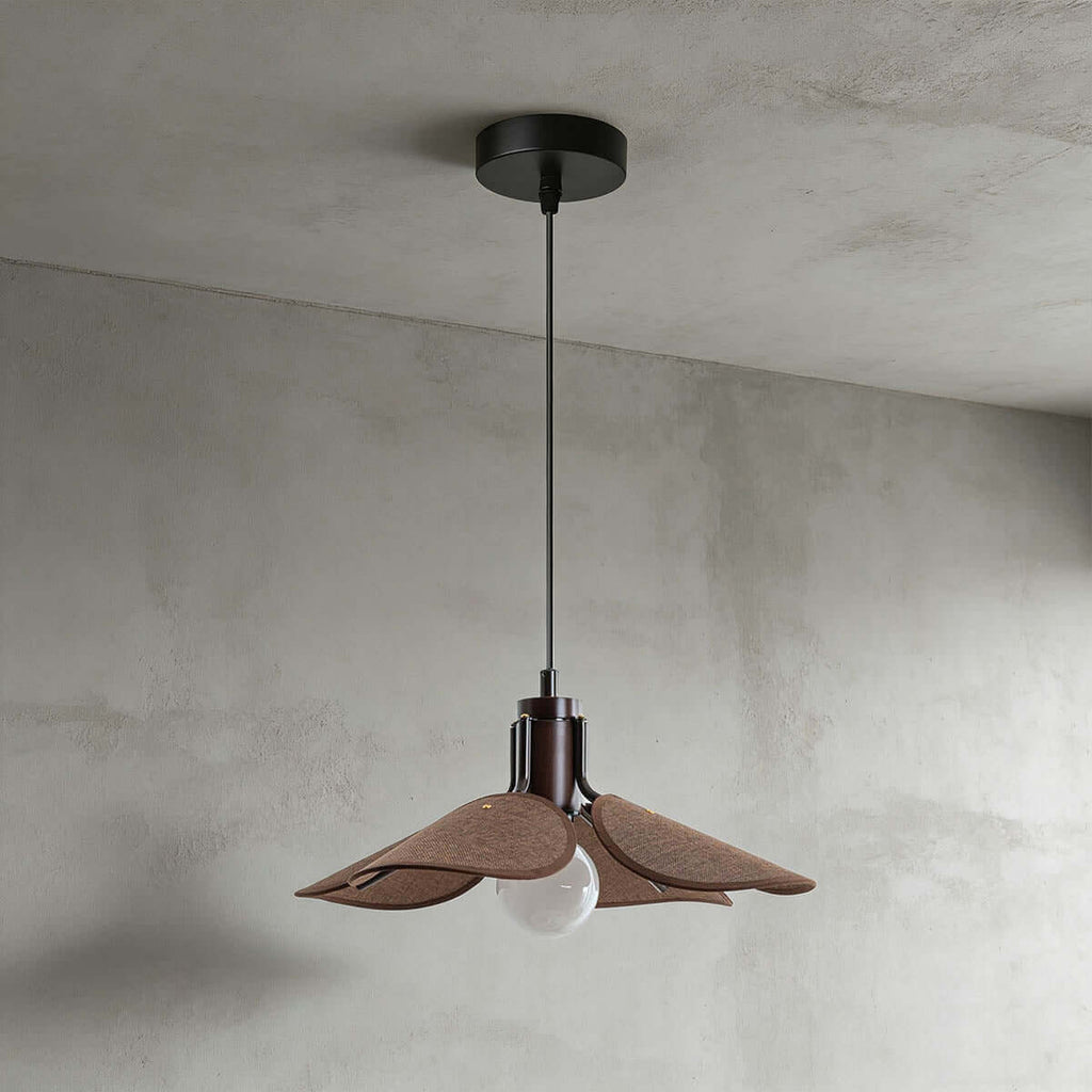 Givora Fabric Pendant Light | Scandinavian Wide Round Hanging Lamp