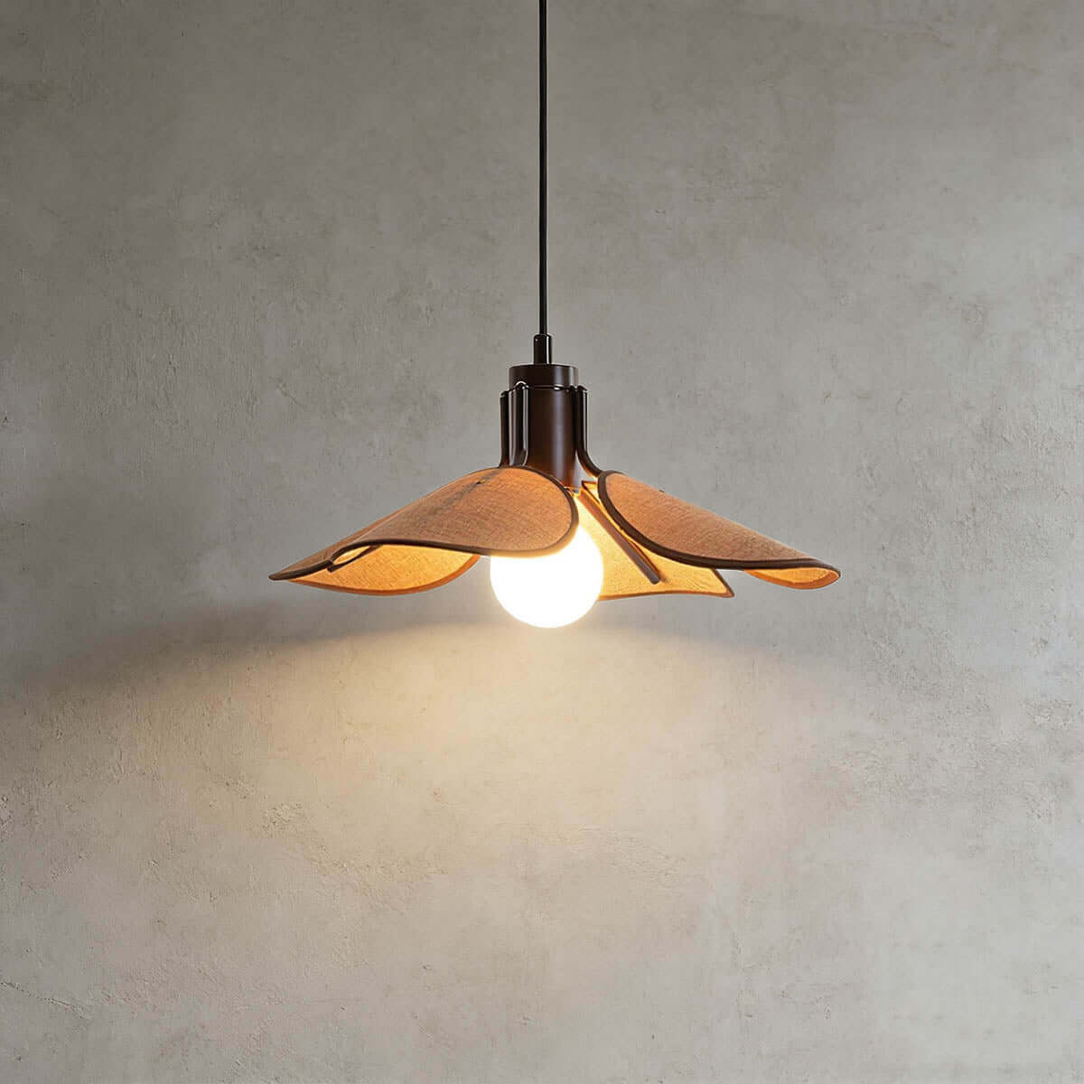 Givora Fabric Pendant Light | Scandinavian Wide Round Hanging Lamp