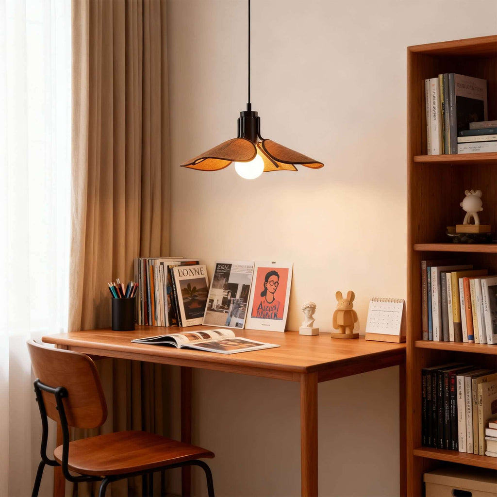 Givora Fabric Pendant Light | Scandinavian Wide Round Hanging Lamp