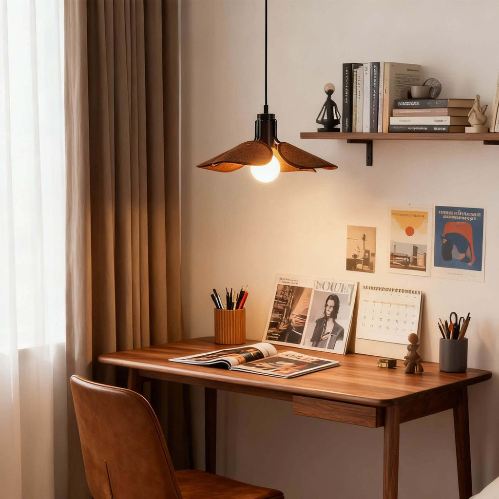 Givora Fabric Pendant Light | Scandinavian Wide Round Hanging Lamp