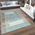 Marrakesh Carved Outdoor Rug | Waterproof Brown & Blue Design