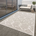 Outdoor Rug Marrakesh High/Low Effect Trellis in Cream