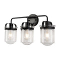 Indoor Wall Lights in Modern Black Finish with Glass Shade and E26 Base