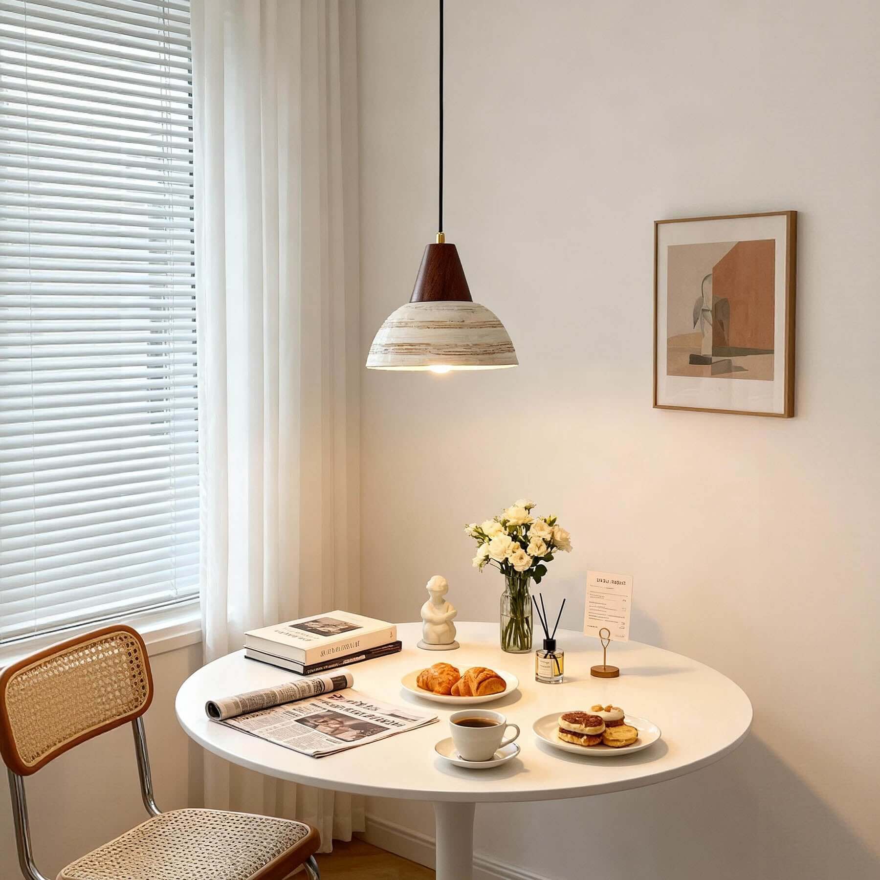 Javre Ceramic Pendant Light | Vintage Swag Hanging Lamp